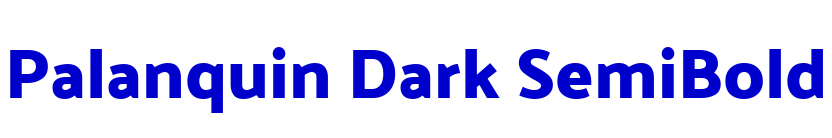 Palanquin Dark SemiBold font